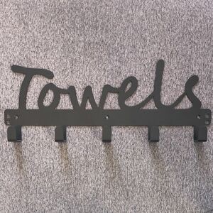 Black Towel Rack Wall Decor